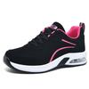 Women's Black Leather Air Cushion Sneakers: Autumn/Winter Casual, Thick Sole, Trendy Flat Heel Shoes