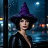 Fashionable Gothic Theme Party Props Halloween Witch Hat for Women, Mesh Rose Flower Soft Skin Friendly Headgear Wizard Costume, Cosplay Breathable