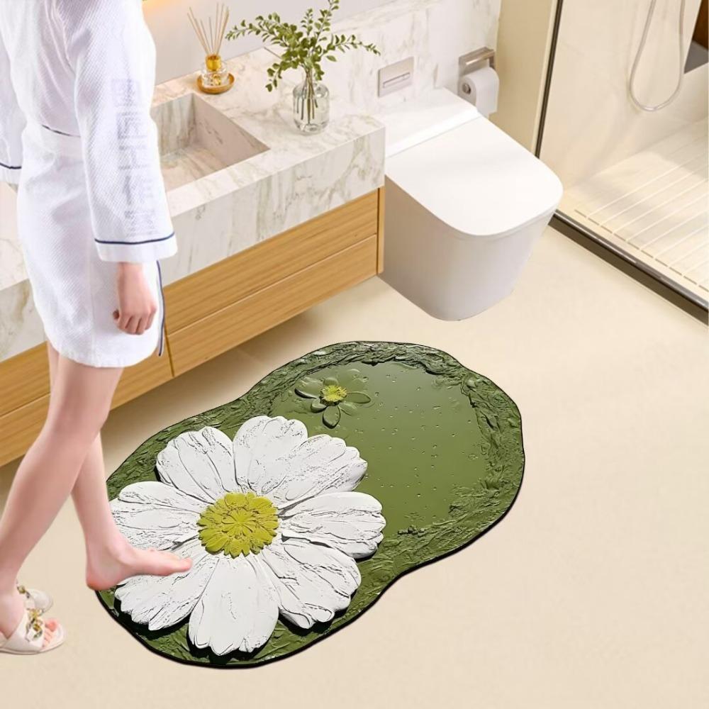 2 st Imitation Diatomitlera Badrum Absorberande Golvmatta Smutsavvisande Halkfri Entrédörrmatta Toalettgolvmatta