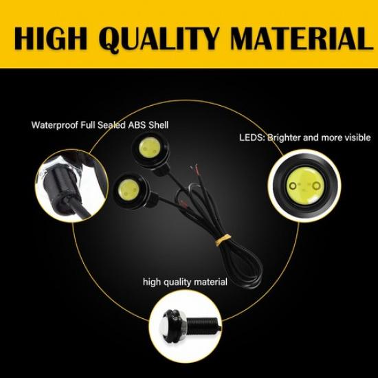 10X Eagle Lamps Eye LED Fog DRL Running Daytime Car Tail Light Backup 12V White