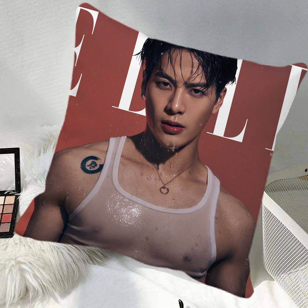 Kpop Jackson Wang Pillow Case Square Pillow Bedroom Sofa Leisure Comfort Cushion Car Home Decoration