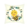 Office Living Room Home Pillowcase Car Ornaments Cartoon Bee Print Pillowcase