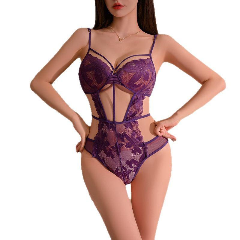 Sexy Erotic Underwear Hollow Pure Desire Temptation Strap Lace Free Pajamas Flirting Erotic Underwear Women Are So Transparent