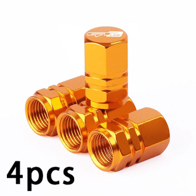 4PCS Colorful Car Accessories Car Tire Valve Cap For KIA Sportage Rio Ceed Proceed Sorento Picanto Optima Niro GT-LINE kcwx20