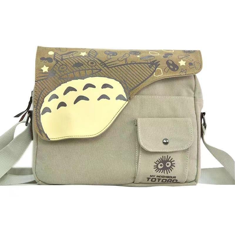 Hayao Miyazaki Borsa a tracolla Chinchilla borsa a spalla anime bidimensionale nuova grande capacità tela di cotone lavabile zaino scolastico