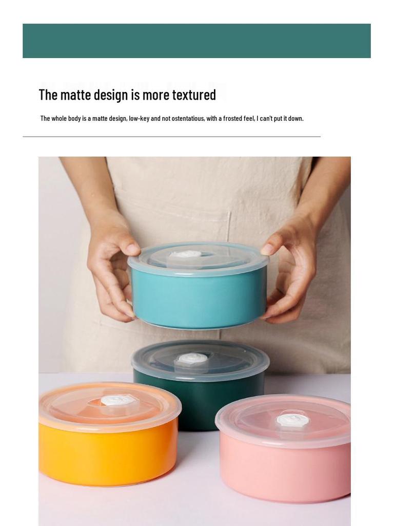 Nordic Style Microwaveable Ceramic Lunch Box for Office with Airtight Seal