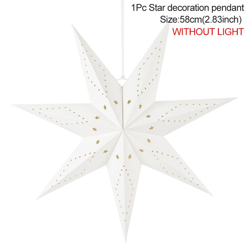 Hollow Star Hanging Pendant Eid Mubarak Ramadan Kareem Decoration Lantern 2025 Islamic Muslim Party Supplies Christmas Birthday
