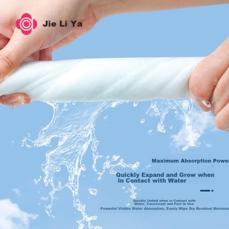 Grace Travel Compressed Towels, Disposable Face Wipes for Business Trips, Extra Large Portable Facial Tissues, 37*25cm, Pack of 14