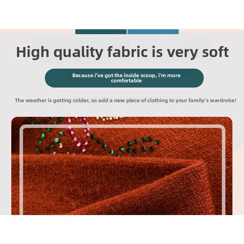 Mother's autumn and winter fleece-lined base shirt, middle-aged and elderly autumn clothing, winter warm sweater, women's top, ladies' knitwear