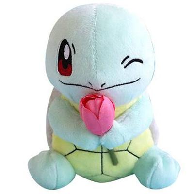Panenka Squirtle s květinou Pokémon, smíšené barvy, 15 cm, Oblíbené hračky pro korejské děti