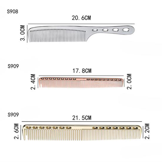 Pettine Acciaio Professionale Ultra Sottile per Parrucchiere Strumento per Styling Capelli Parrucchiere