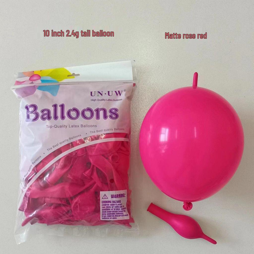 10-Inch Heart-Shaped Tail Balloon for Wedding & Party Decorations