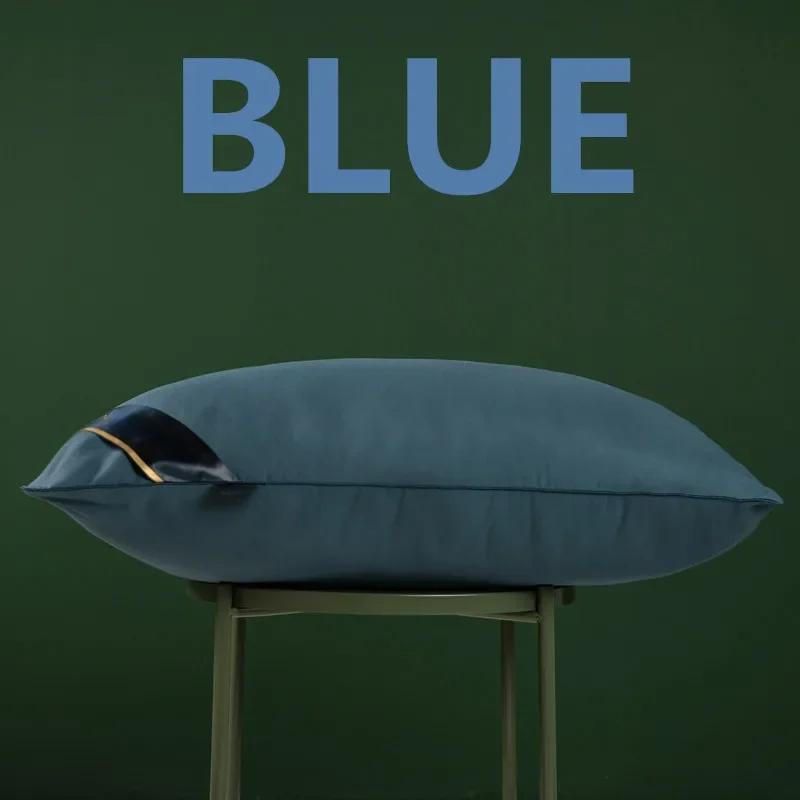 Kissen aus 100 % Baumwolle, für Schlafzimmer, Bett, Schlaf, Nackenkissen, mittlerer bis hoher Kissenkern, mattiert, verdickt, maschinenwaschbar, Bettbezug, weiß