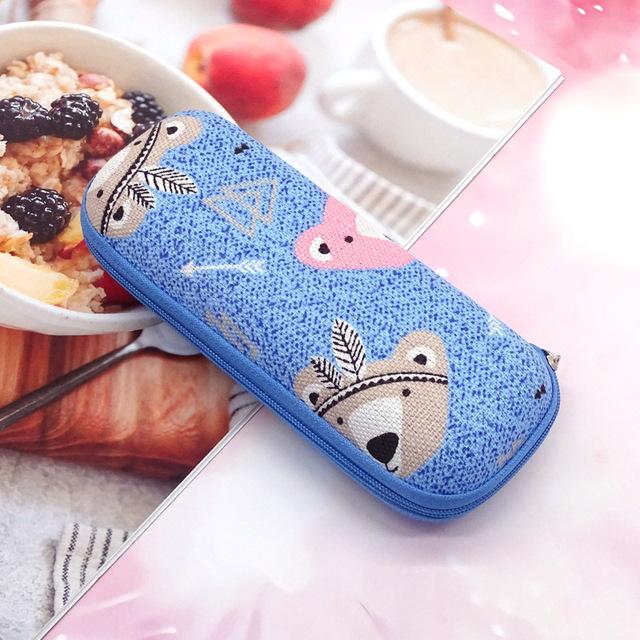 

Чехлы для очков с героями мультфильмов, коробка для солнцезащитных очков, коробка для очков с рисунком, коробка на молнии, простой стиль, портативная защитная коробка для очков из ЭВА