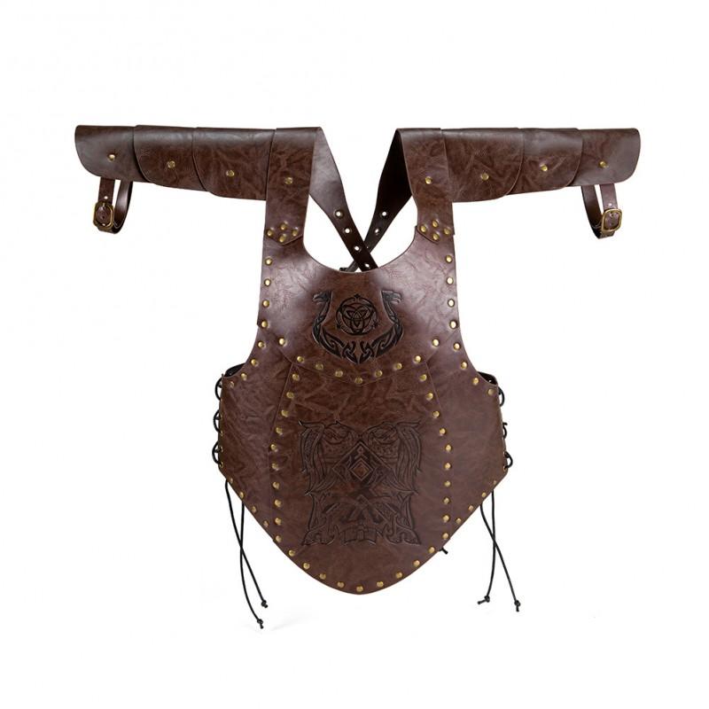 Halloween Medieval Vintage Shoulder Cape Steampunk Armor Cosplay Costume Prop