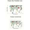 Christmas Festive Toilet Lid Decal With Pine Garland Berries And Baubles Christmas Series Toilet Stickers PVC Self-Adhesive Christmas Wreath Stic