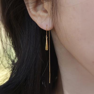 14K Gold-Filled Silver Waterdrop Wing Drop Earrings