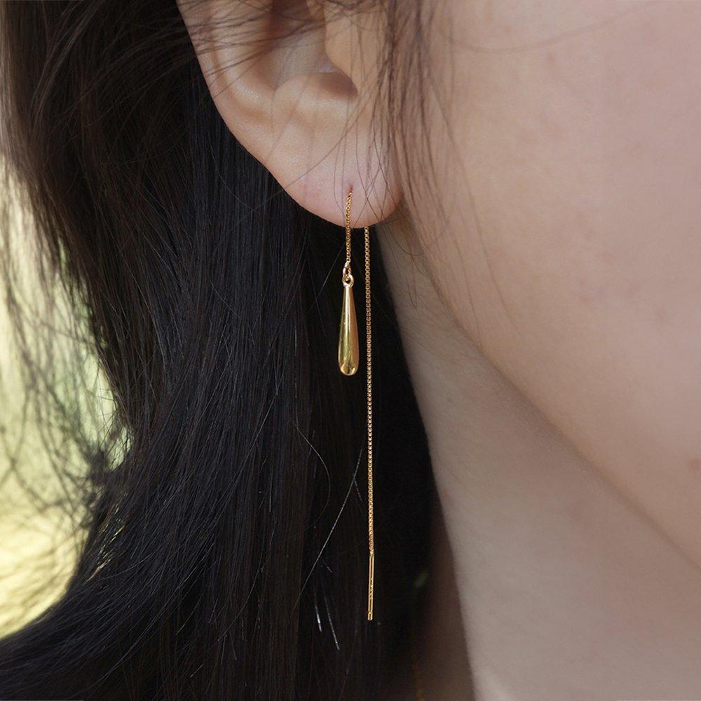 14K Gold-Filled Silver Waterdrop Wing Drop Earrings