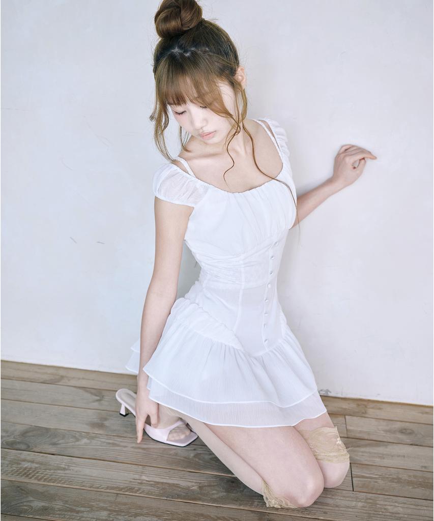 Leijeumiya Nymph Sasha Mini Dress [White]