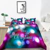 Christmas Gift Quilt Cover Pillowcase Two Or Three-Piece Set Digital Printing Polyester Cartoon Series