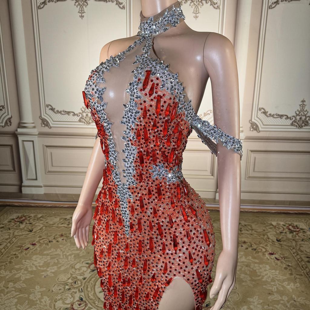 2026 Spring Arrival: Pink Sequin Mermaid Evening Gown for Banquets and Events