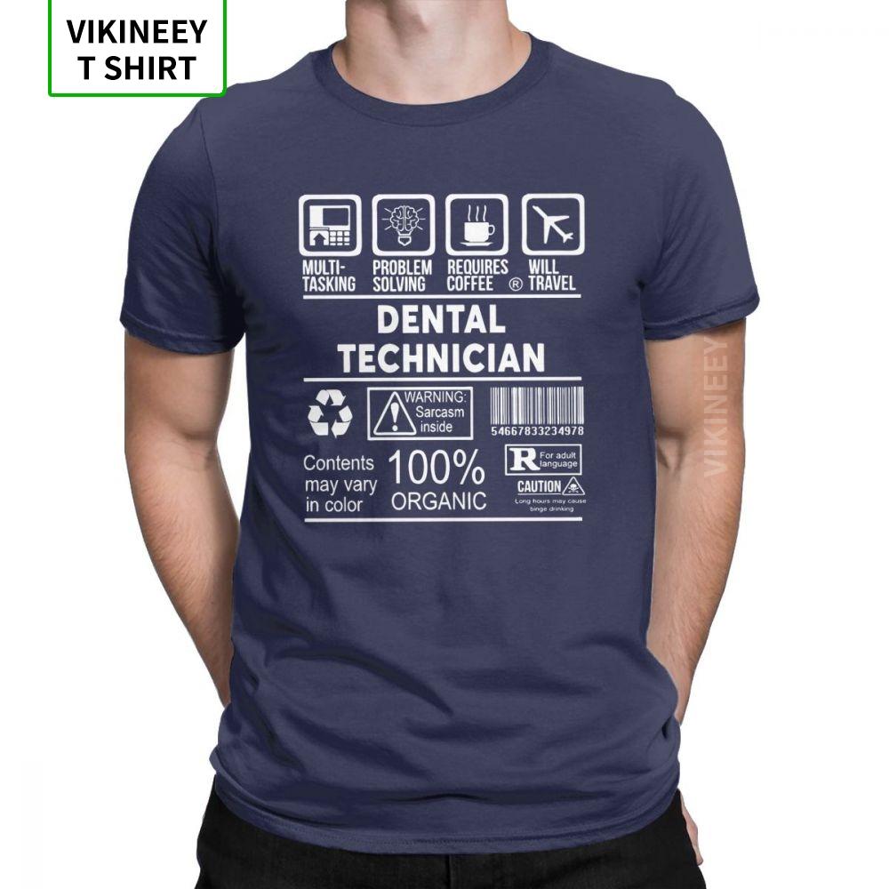 Dental Technician T Shirts Mens Dentist Plus Size Clothes Short Sleeve Vintage TShirts Crew Neck 100 Cotton Tees Plus Size