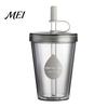 Lightweight Portable Water Bottle Drinking Straw Cup, Leak-proof PC Bottle, Durable Leak Proof for Students Anti-fall And Office Use Plastic Cup