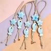 Pastel Colors Star Flower Phone Charm Ceramic Beaded Phone Lanyard Mobile Phone Strap  Women Girls