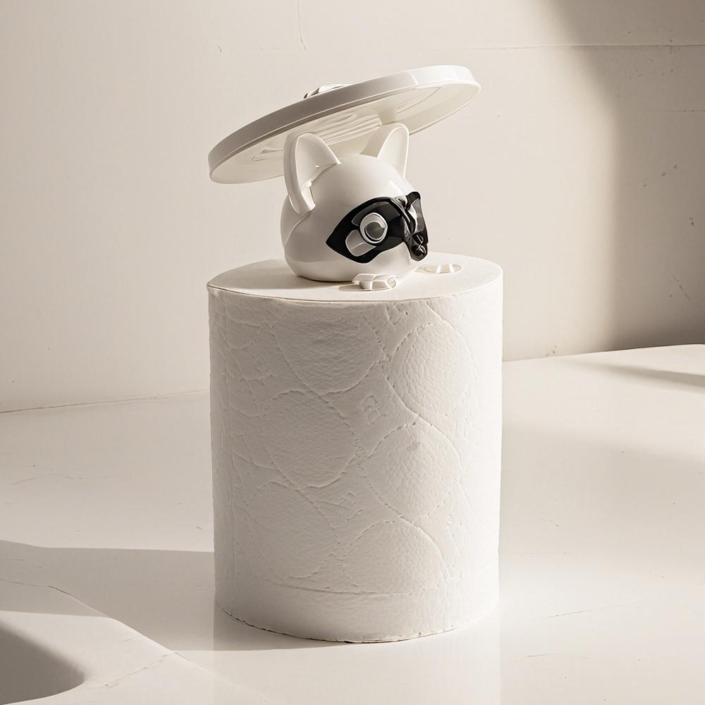 Niedlicher Waschbär-Tier-förmiger Toilettenpapierhalter, Lustiger Toilettenpapierhalter Stehend Badezimmer-Papierhandtuchhalter zur Dekoration