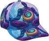 Vibrant Psychedelic Monster Soft Baseball Cap Quick Dry Summer Trucker Cap Sun Hat Mens Running Fishing