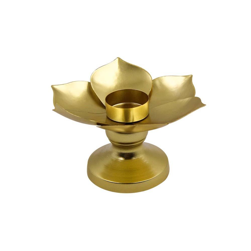 Unique Lotus Flower Tealight Holder Rust-proof Desktop Candle Cup Restaurant