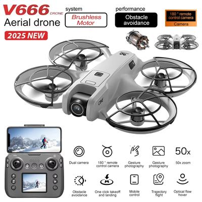 2025 Nouveau Drone Caméra V666 Original HD Professionnel WIFI 5G Drone Évitement d'Obstacles Sans Balais Haute Altitude Sans Tête RC Quadcopter JOUET ENFANTS