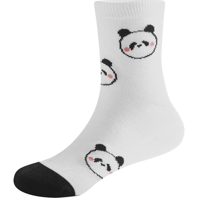 

Jiubai Kids Anti-Bacterial Deodorant Panda Mid-Calf Cotton Socks 4-6 Years, 16-18cm Foot Length