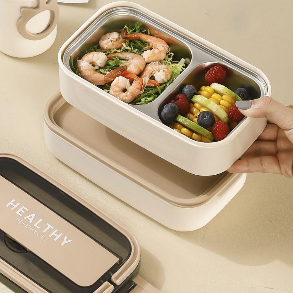 Leak-proof Insulated Lunch Box Single/Double Layer Food Storage Box Crisper Food Container  Student