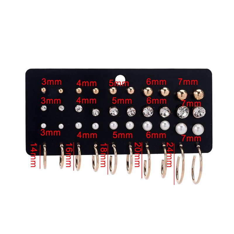 20 párů/sada Klasické jednoduché malé náušnice pecky pro ženy dívky Perlové náušnice šperky