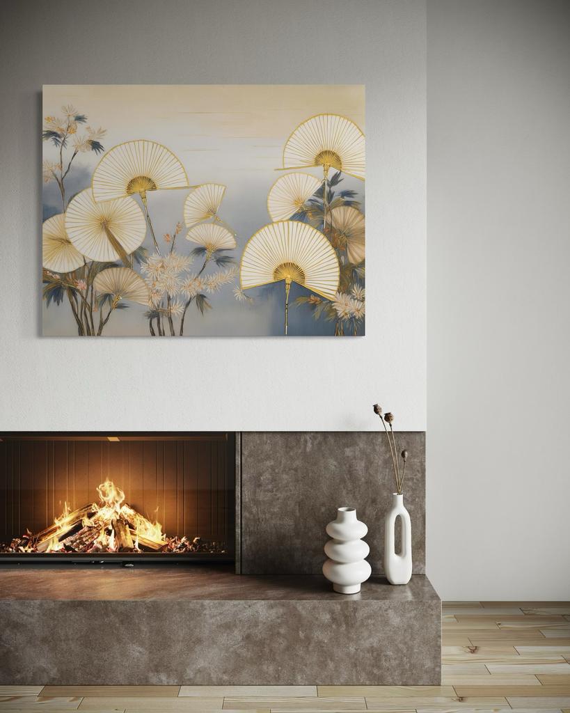 Canvas print, Japanese fans abstract