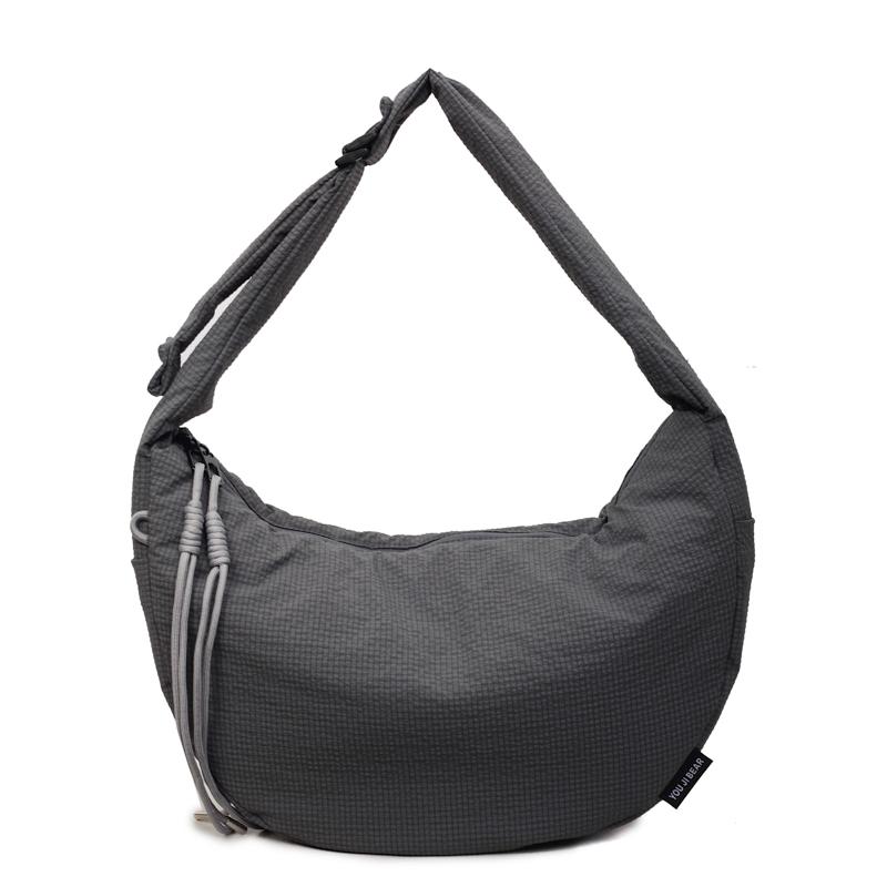 

Однотонная сумка через плечо Женская легкая вместительная сумка кроссбоди серый