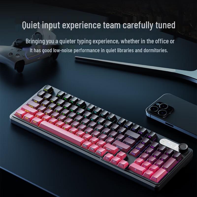 Qianxingzhe V102 Ultra Tri-Mode Wireless Keyboard & Mouse Combo with Digital Screen