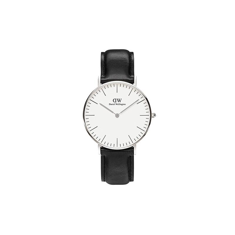 Daniel Wellington European and American watches Watch quartz movement leather strap 36mm white dial women's watch 30m waterproof girls DW00100053