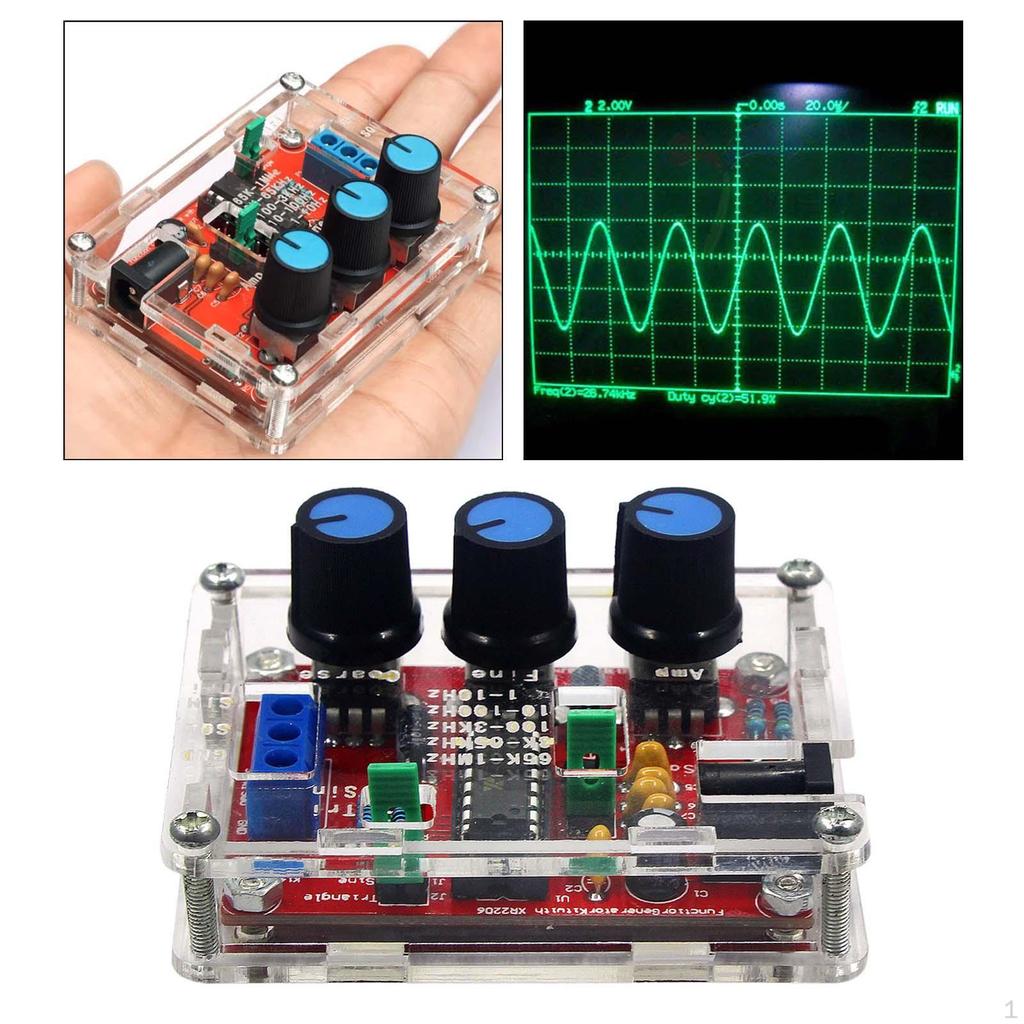 High Precision Function Signal Generator,1 Hz-1 MHz Adjustable Frequency Amplitude for Professionals