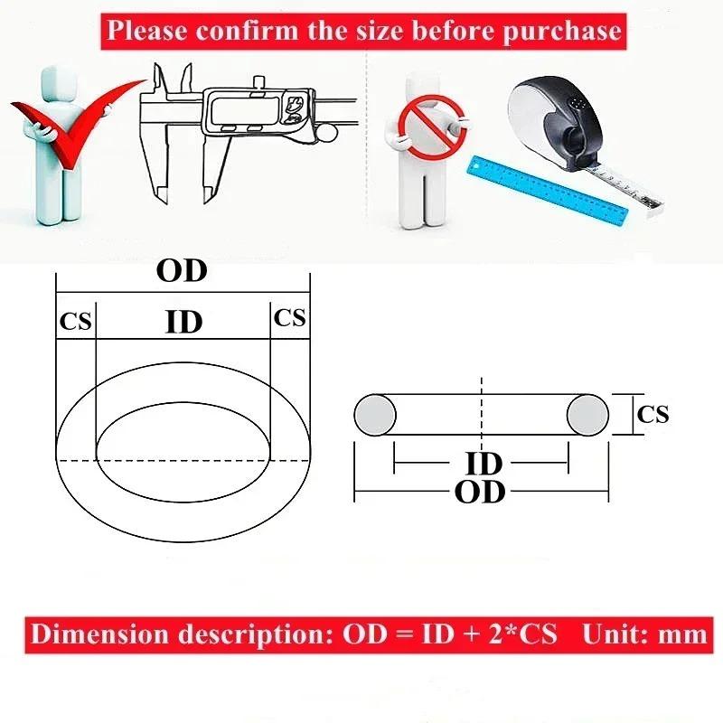 EPDM Rubber O-ring Combinaton Kit 1-box 250 Pcs Acid Alkali Corrosion Resistant Aging-resistant Black O-type Sealing Ring