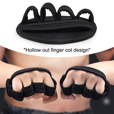 2-teilige professionelle Powerlifting-Handschuhe Halbfinger Klimmzug Anti-Rutsch Fitnesshandschuhe Schwielen-Schutz Trainingshandschuhe Handflächenstützung
