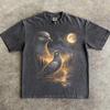 Pigeon Howling To the Moon T Shirt, Vintage Bird Graphic Tee, Full Moon Animal Shirt, Pigeon Lover Gift