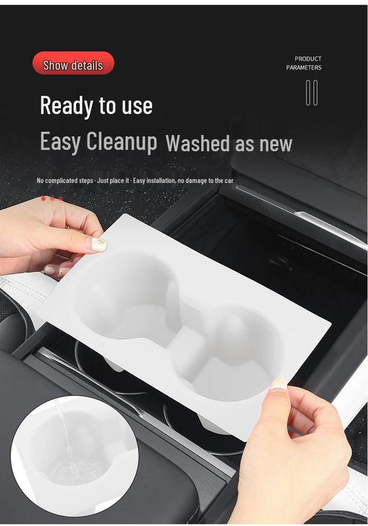 Tesla Model Y/3/YL Center Console Silicone Cup Holder Sleeves - Full Coverage Accessories