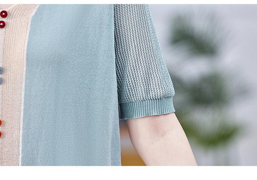 Mother’s Day Stylish Ice Silk Short-Sleeved T-shirt for Middle-Aged and Elderly Women - Summer 2026 Edition