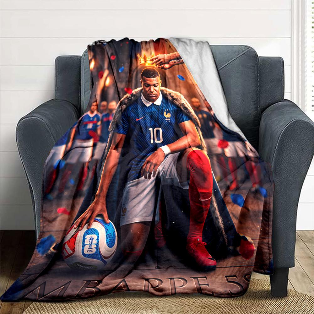 Football Player Celebration Blanket Soft & Cozy Great for Office Seaside Bed Four Seasons Multipurpose Stylish Decor
