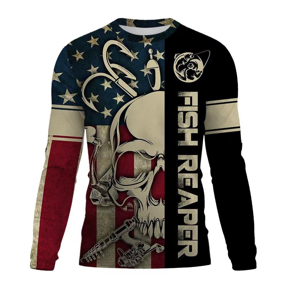 Hockey American T-Shirt Men's 3d Print Polyester Comfortable T-Shirts Long Sleeve Tops Unisex