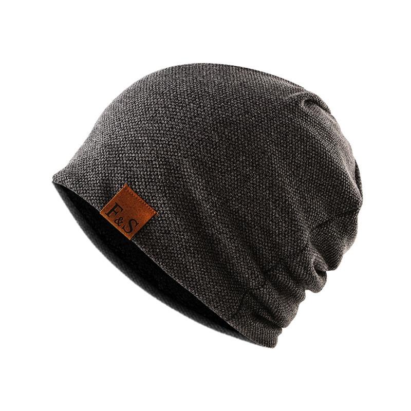 Hat Unisex Alphabet Autumn and Winter Baotou Knitted Hat Thin Comfortable Nightcap Fleece Thermal Overhead