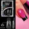 140PCS Matte Surface French Nail Dual Forms Thin Acrylic Nail Tips  French Manicure Tool