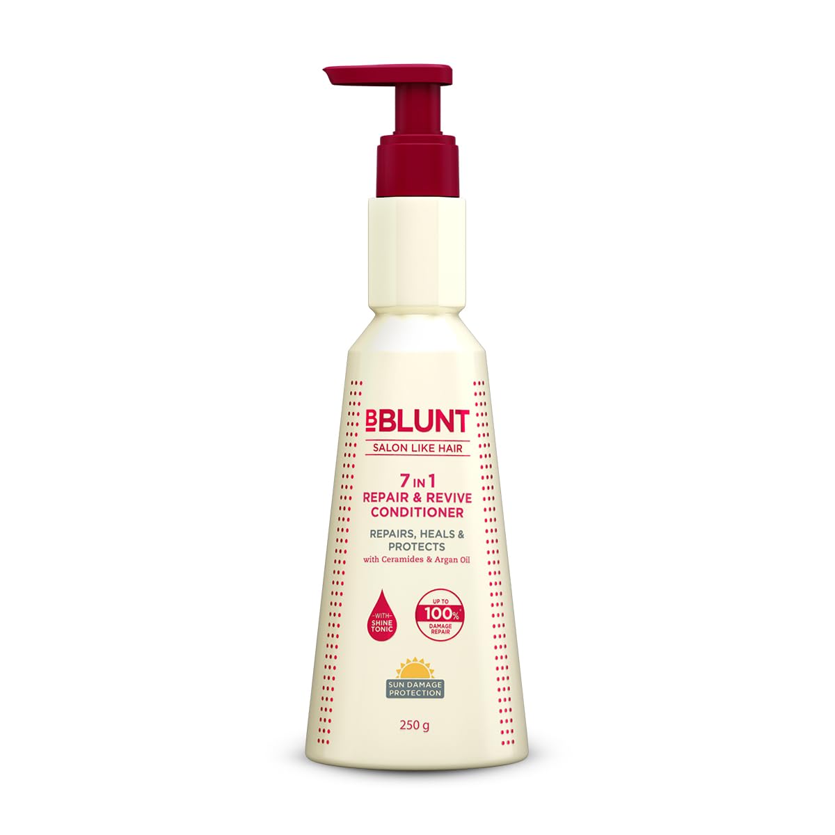 

BBLUNT 7 In 1 Repair And Revive Conditioner For Damaged Hair Smoothness Shine Strength Deep Conditioning Formula 250 g